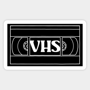 VHS Basic Retro Illustration VCR Home Video Cassette Tape 80's 90's Nostalgia Magnet